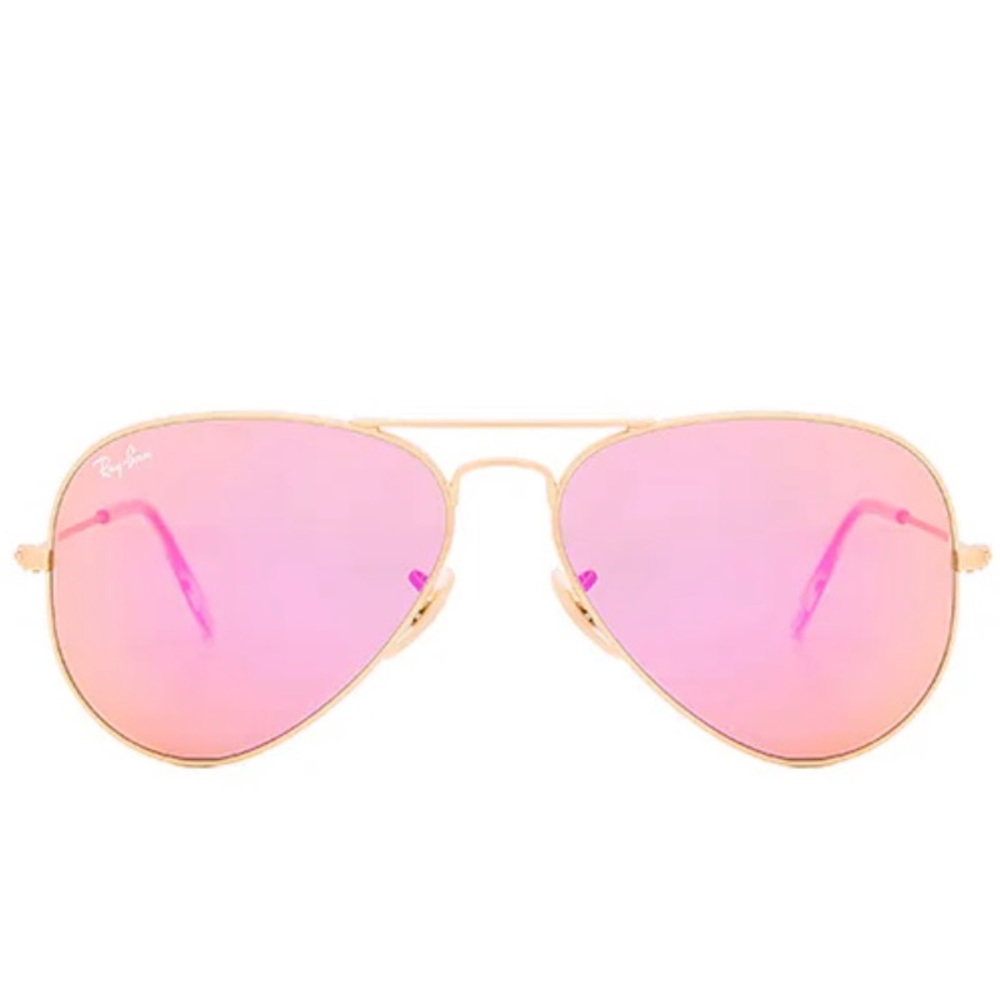 Pink and Gold Ray Ban Aviator Sunglasses